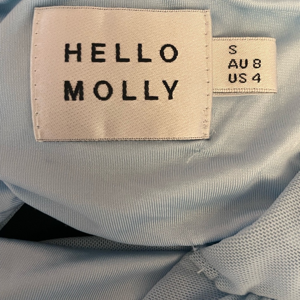 Hello Molly Baby Blue Strapless Ruched Mini Dress - Picture 7 of 7